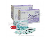 INNOFINE Ultra Comfort Insulin Pen Needles 4MM x 32G x 0.23 (20's x 5) 2 BOXES - FREE Alcohol Swab 100's